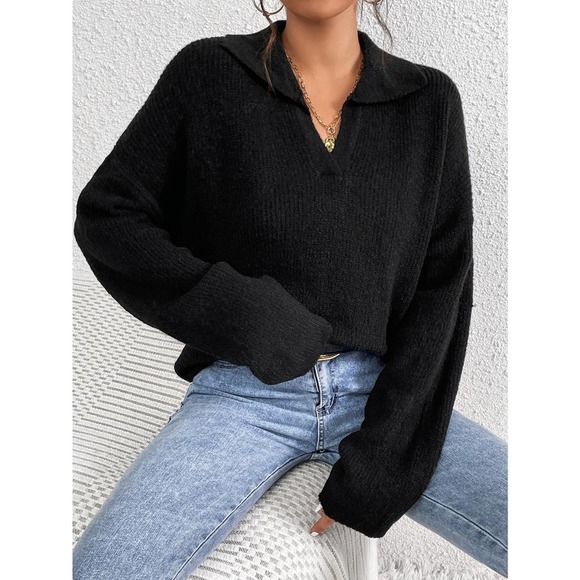 Preppy Slim Fit Knit Crop Sweater